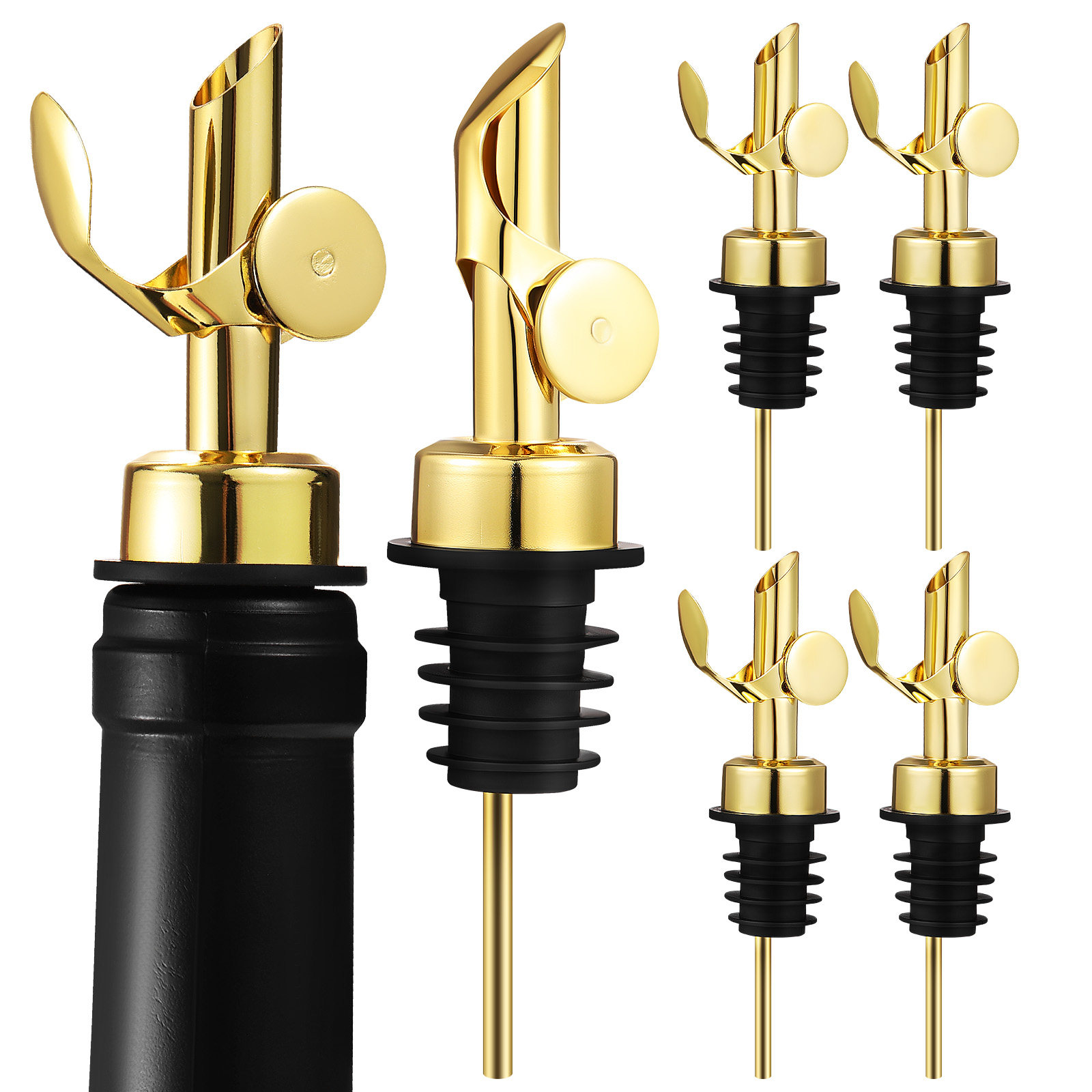 Speed Pourer Cap - 6Pcs Stainless Steel Liquor Bottle Pourers