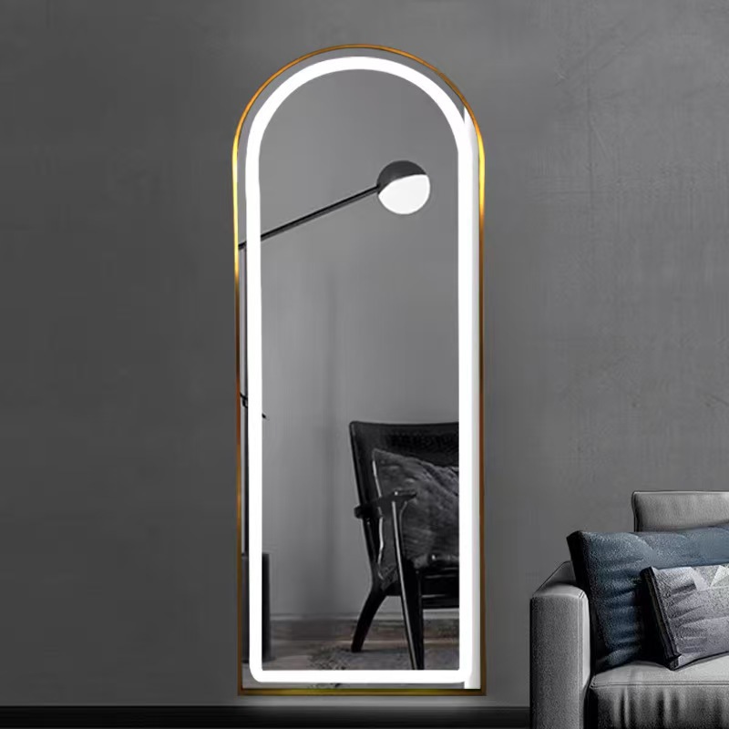 Home Barbershop - Full-length Mirror With Three-color LED Strip