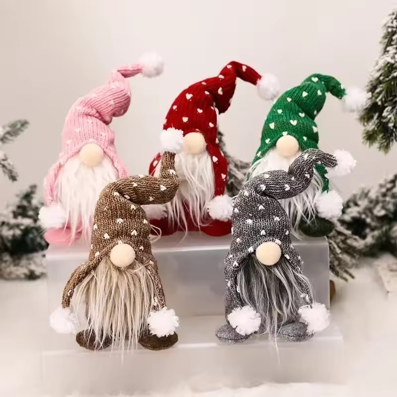 Home Bargains - Christmas Gnome Plush Santa Doll, Xmas