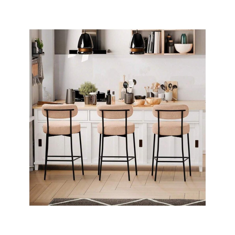 Beige Bar Stools Set of 2, 27. - Home Bar Set 评论和价格