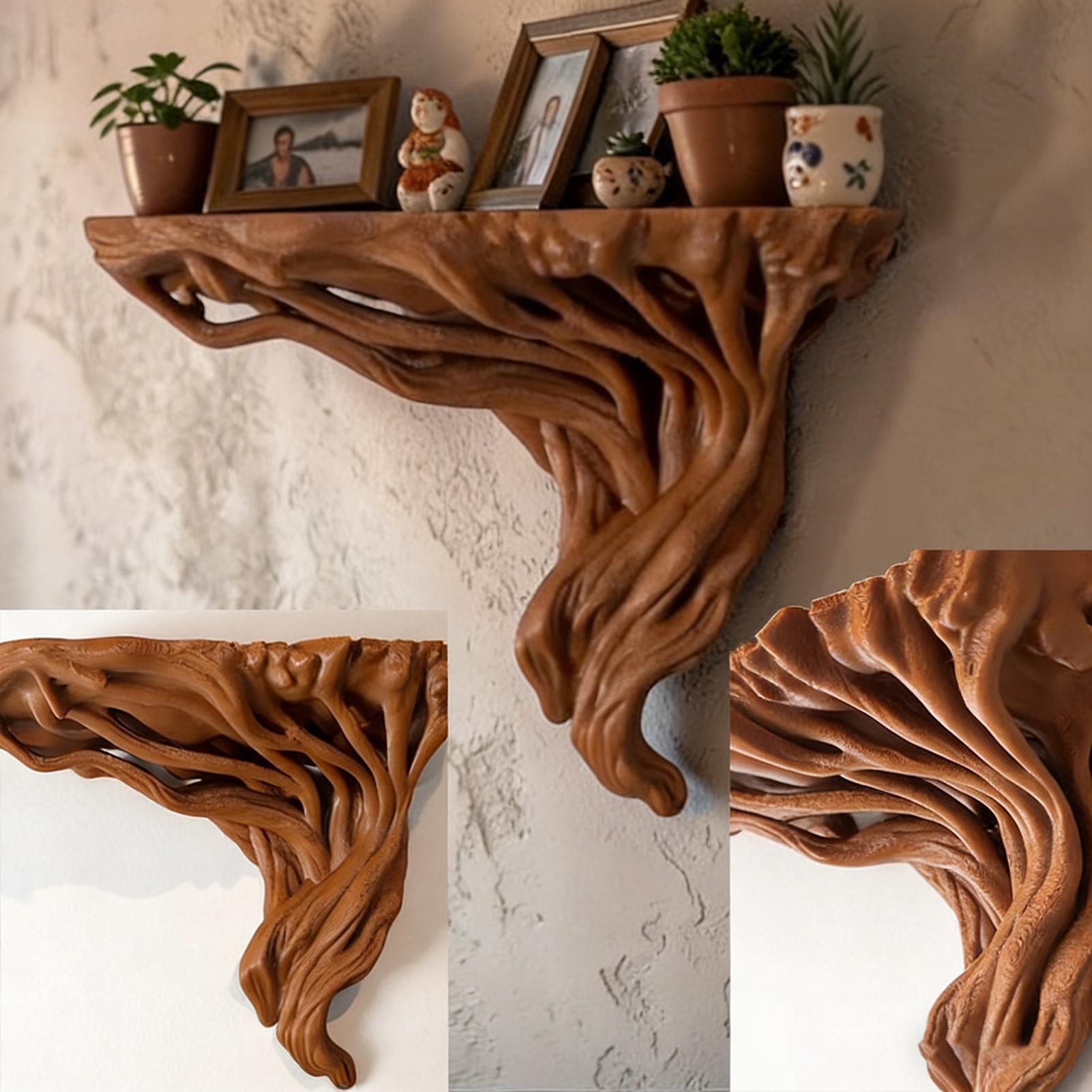 Tree Root Shaped Shelf Wall Ra - Home Bar Shelf 评论和价格