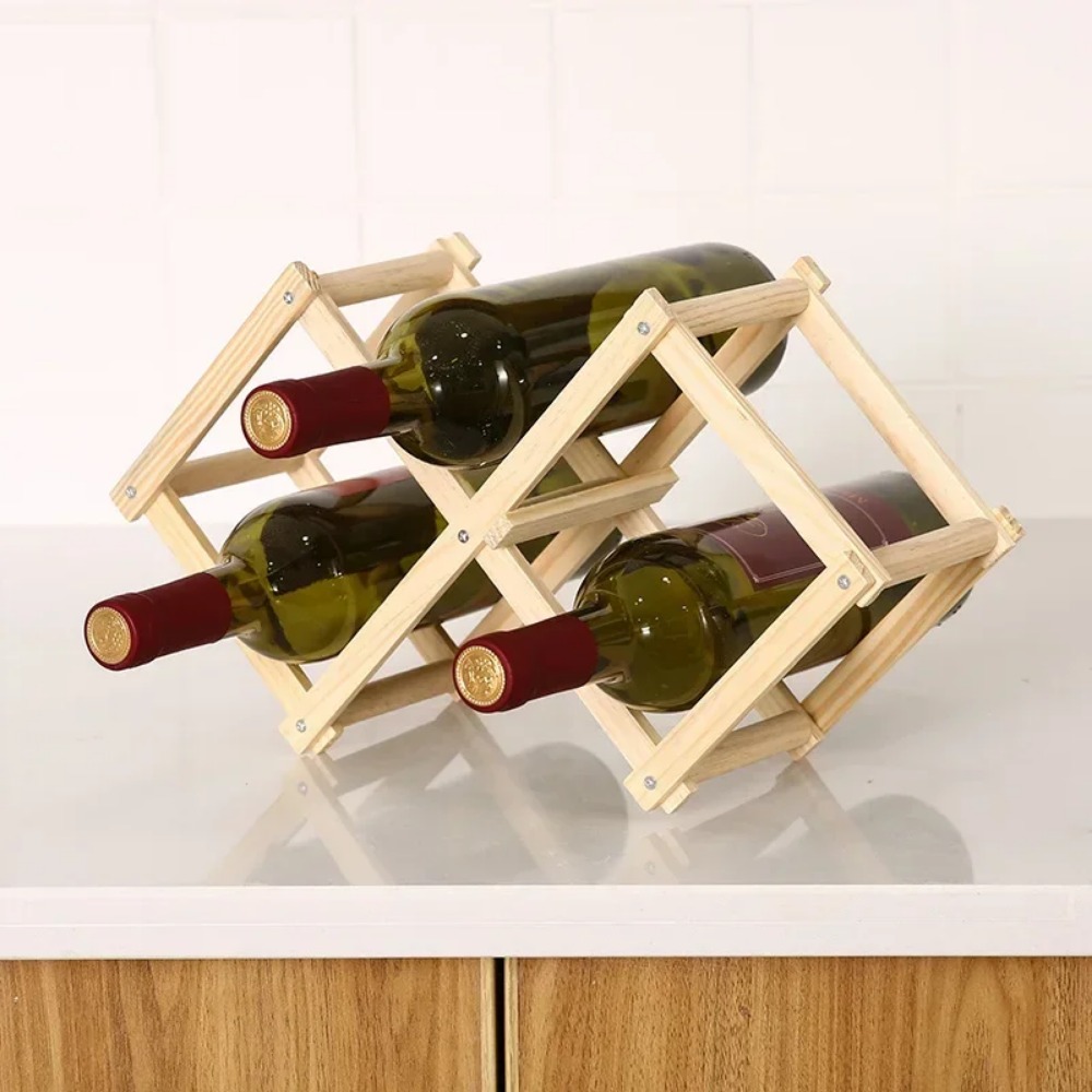 Collapsible Wooden Wine Rack B - Home Bar Shelves 评论和价格