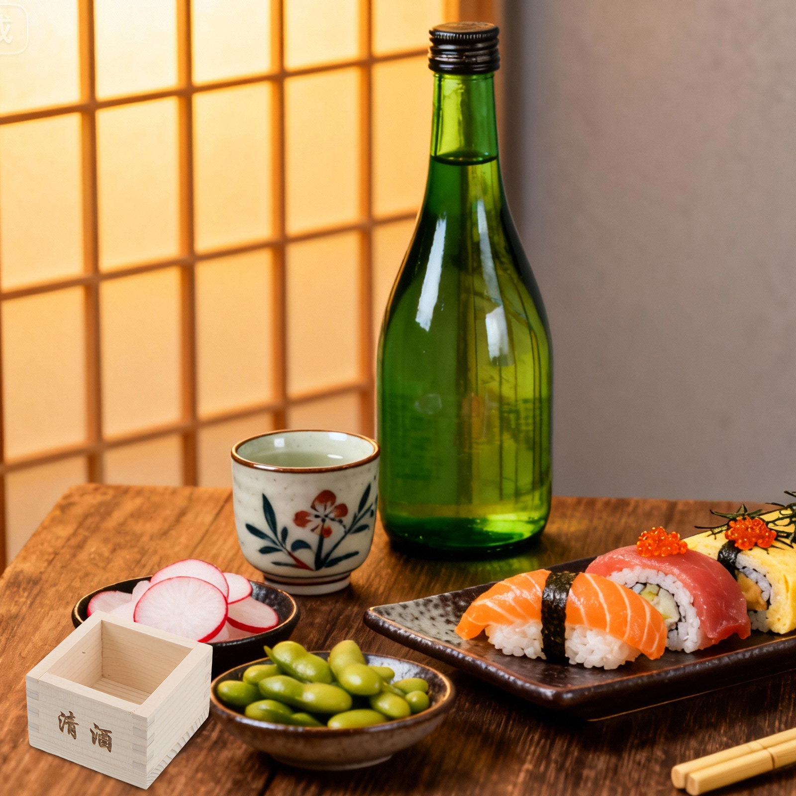 2Pcs Japanese Sake Masu Box Wo - Home Bar Set 评论和价格