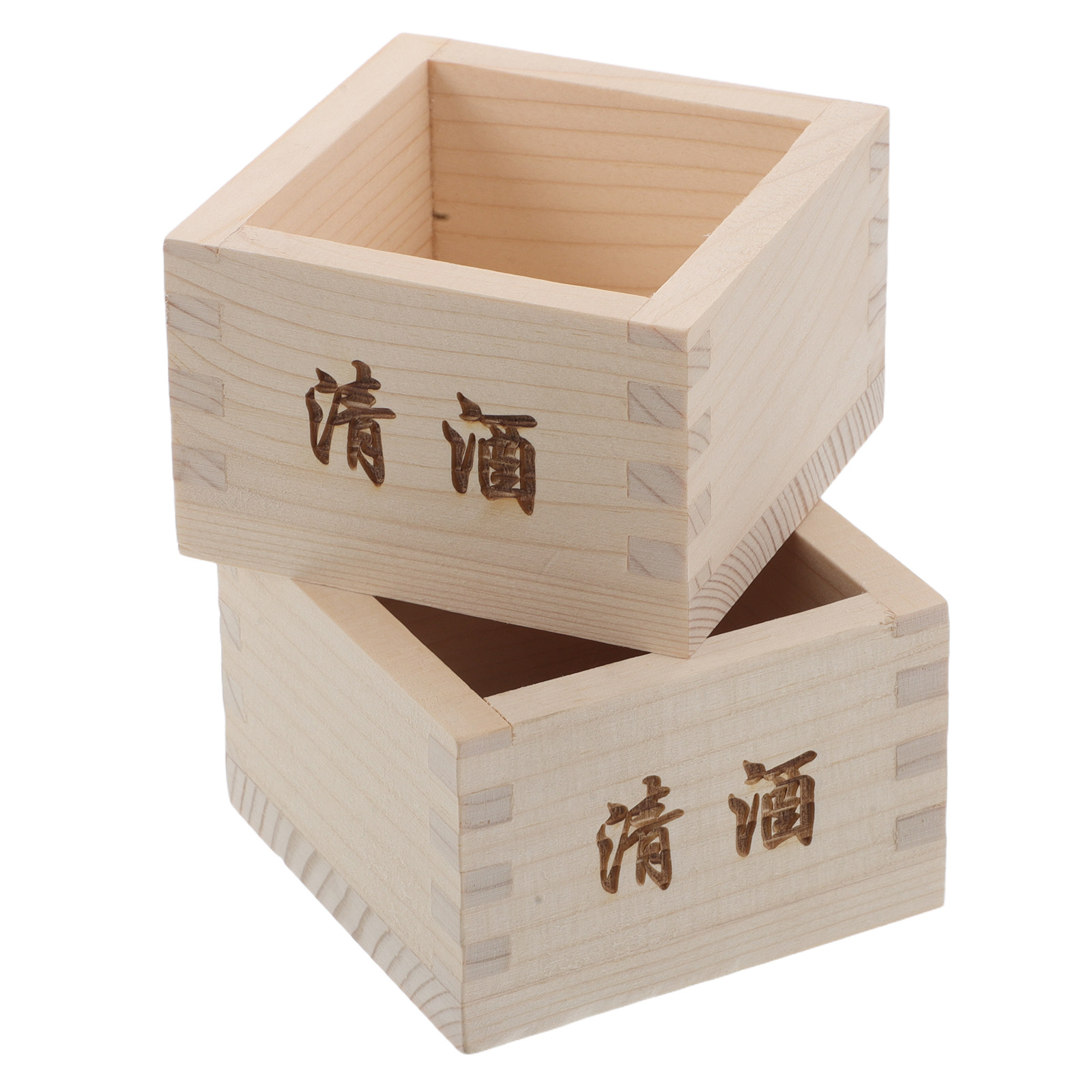 2Pcs Japanese Sake Masu Box Wo - Home Bar Set 评论和价格
