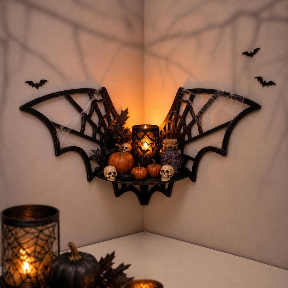 Wooden Bat Corner Shelf Hollow - Home Bar Shelf 评论和价格