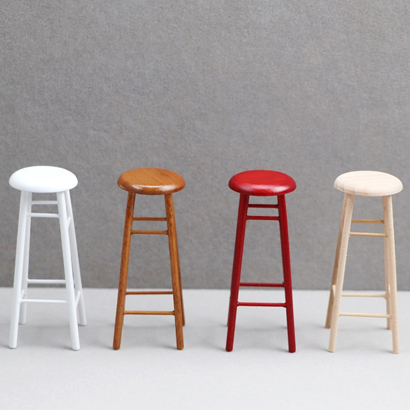 1:12 Dollhouse Miniature High  - Home Bar Stools 评论和价格