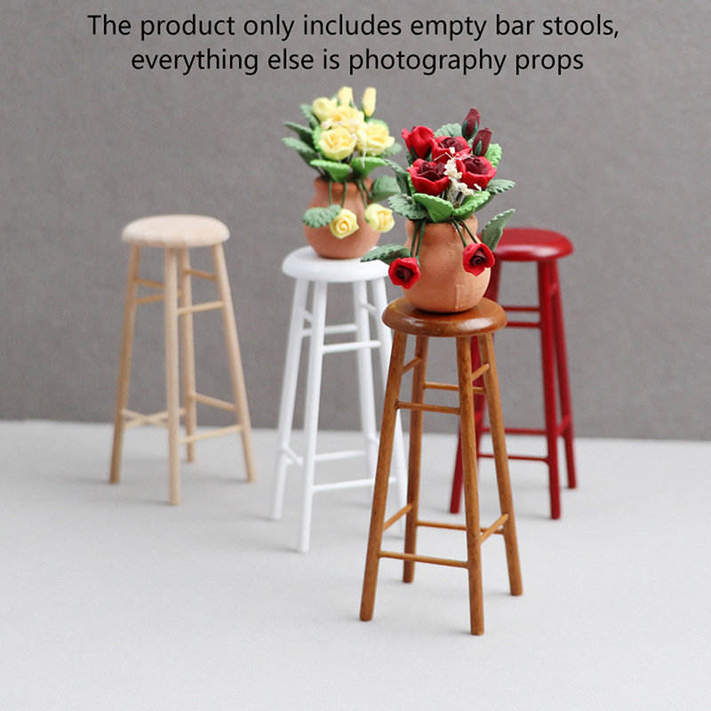 1:12 Dollhouse Miniature High  - Home Bar Stools 评论和价格