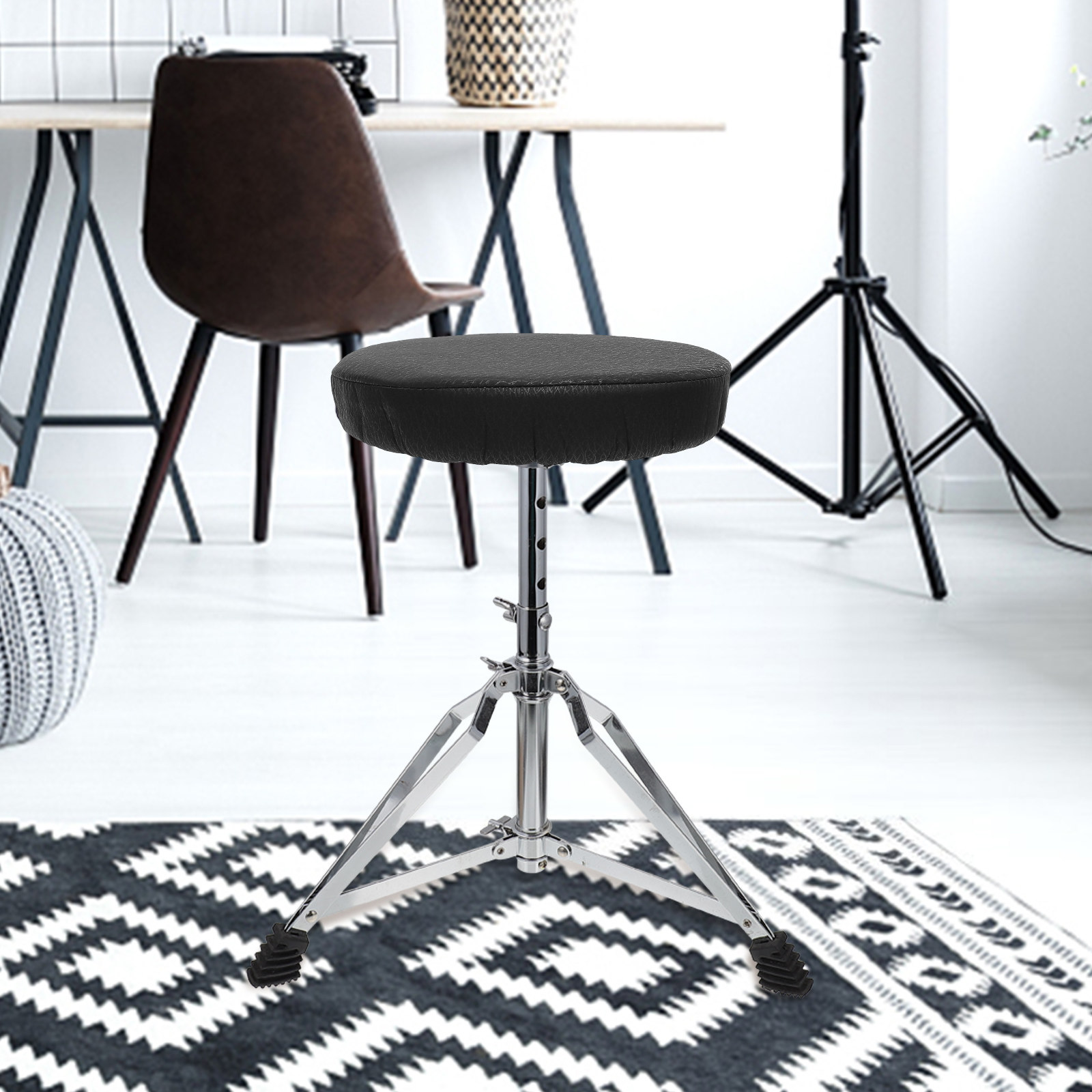 Super Round Stool Cover Black  - Home Bar Stools 评论和价格
