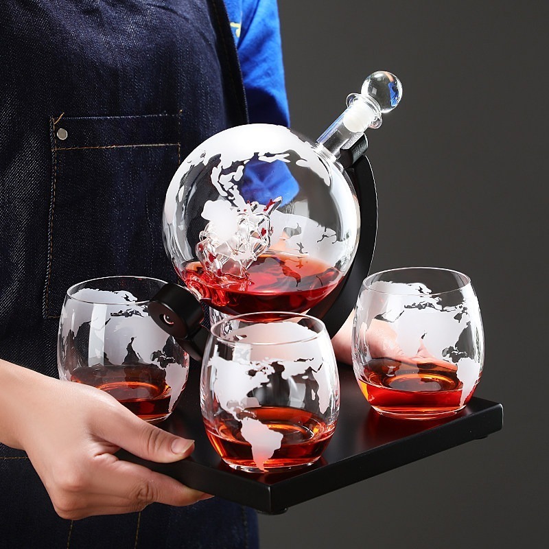 Decorative Globe Wine Decanter - Home Bar Set 评论和价格