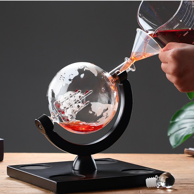 Decorative Globe Wine Decanter - Home Bar Set 评论和价格