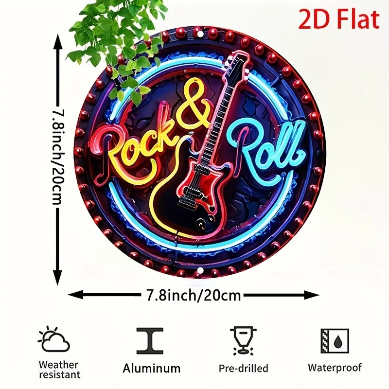 A Vintage Rock Neon Sign, 2Dfl - Home Bar Accessories 评论和价格